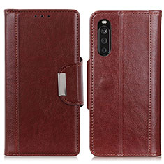 Handytasche Stand Schutzhülle Flip Leder Hülle M01L für Sony Xperia 10 III SO-52B Braun