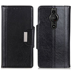 Handytasche Stand Schutzhülle Flip Leder Hülle M01L für Sony Xperia PRO-I Schwarz