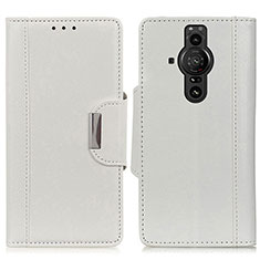 Handytasche Stand Schutzhülle Flip Leder Hülle M01L für Sony Xperia PRO-I Weiß