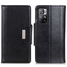 Handytasche Stand Schutzhülle Flip Leder Hülle M01L für Xiaomi Poco M4 Pro 5G Schwarz