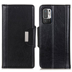 Handytasche Stand Schutzhülle Flip Leder Hülle M01L für Xiaomi Redmi Note 10 5G Schwarz