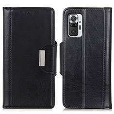 Handytasche Stand Schutzhülle Flip Leder Hülle M01L für Xiaomi Redmi Note 10 Pro 4G Schwarz