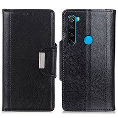 Handytasche Stand Schutzhülle Flip Leder Hülle M01L für Xiaomi Redmi Note 8 (2021) Schwarz