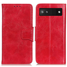 Handytasche Stand Schutzhülle Flip Leder Hülle M02L für Google Pixel 6a 5G Rot