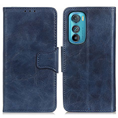 Handytasche Stand Schutzhülle Flip Leder Hülle M02L für Motorola Moto Edge 30 5G Blau