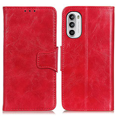 Handytasche Stand Schutzhülle Flip Leder Hülle M02L für Motorola MOTO G52 Rot