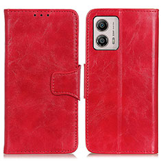 Handytasche Stand Schutzhülle Flip Leder Hülle M02L für Motorola Moto G53 5G Rot