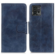 Handytasche Stand Schutzhülle Flip Leder Hülle M02L für Motorola Moto G72 Blau