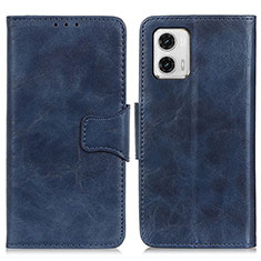 Handytasche Stand Schutzhülle Flip Leder Hülle M02L für Motorola Moto G73 5G Blau