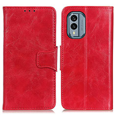 Handytasche Stand Schutzhülle Flip Leder Hülle M02L für Nokia X30 5G Rot