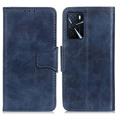 Handytasche Stand Schutzhülle Flip Leder Hülle M02L für Oppo A16s Blau