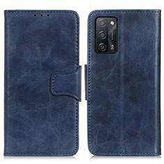 Handytasche Stand Schutzhülle Flip Leder Hülle M02L für Oppo A53s 5G Blau