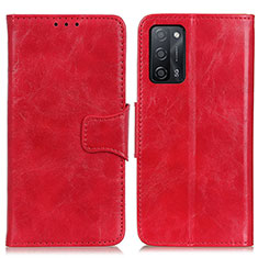 Handytasche Stand Schutzhülle Flip Leder Hülle M02L für Oppo A53s 5G Rot