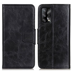 Handytasche Stand Schutzhülle Flip Leder Hülle M02L für Oppo A74 4G Schwarz