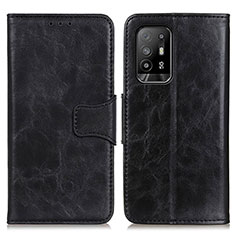 Handytasche Stand Schutzhülle Flip Leder Hülle M02L für Oppo A94 5G Schwarz