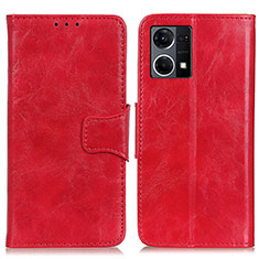 Handytasche Stand Schutzhülle Flip Leder Hülle M02L für Oppo F21 Pro 4G Rot