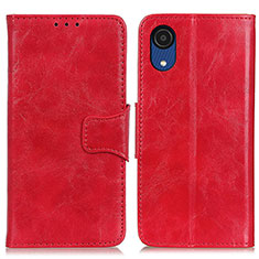 Handytasche Stand Schutzhülle Flip Leder Hülle M02L für Samsung Galaxy A03 Core Rot