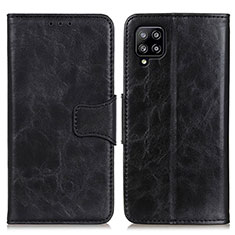 Handytasche Stand Schutzhülle Flip Leder Hülle M02L für Samsung Galaxy A22 4G Schwarz