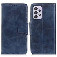 Handytasche Stand Schutzhülle Flip Leder Hülle M02L für Samsung Galaxy A73 5G Blau