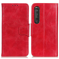 Handytasche Stand Schutzhülle Flip Leder Hülle M02L für Sony Xperia 1 III Rot