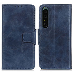 Handytasche Stand Schutzhülle Flip Leder Hülle M02L für Sony Xperia 1 IV Blau