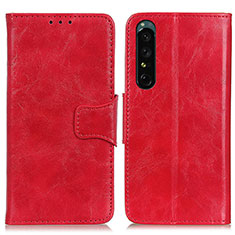 Handytasche Stand Schutzhülle Flip Leder Hülle M02L für Sony Xperia 1 IV SO-51C Rot