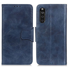 Handytasche Stand Schutzhülle Flip Leder Hülle M02L für Sony Xperia 10 III Blau