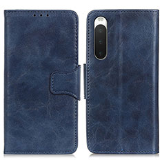 Handytasche Stand Schutzhülle Flip Leder Hülle M02L für Sony Xperia 10 IV SO-52C Blau