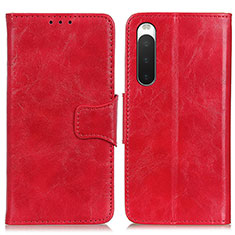 Handytasche Stand Schutzhülle Flip Leder Hülle M02L für Sony Xperia 10 IV SOG07 Rot