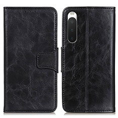 Handytasche Stand Schutzhülle Flip Leder Hülle M02L für Sony Xperia 10 IV SOG07 Schwarz