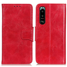 Handytasche Stand Schutzhülle Flip Leder Hülle M02L für Sony Xperia 5 III Rot