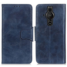 Handytasche Stand Schutzhülle Flip Leder Hülle M02L für Sony Xperia PRO-I Blau