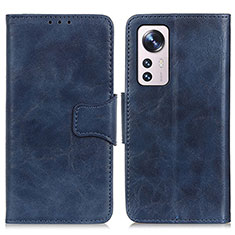 Handytasche Stand Schutzhülle Flip Leder Hülle M02L für Xiaomi Mi 12 5G Blau