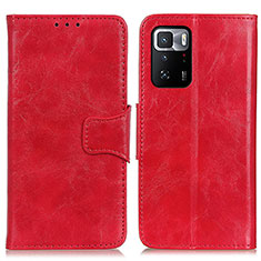 Handytasche Stand Schutzhülle Flip Leder Hülle M02L für Xiaomi Redmi Note 10 Pro 5G Rot