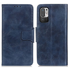 Handytasche Stand Schutzhülle Flip Leder Hülle M02L für Xiaomi Redmi Note 10T 5G Blau