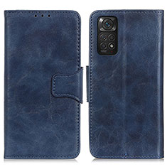 Handytasche Stand Schutzhülle Flip Leder Hülle M02L für Xiaomi Redmi Note 11 4G (2022) Blau