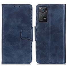 Handytasche Stand Schutzhülle Flip Leder Hülle M02L für Xiaomi Redmi Note 11 Pro 5G Blau