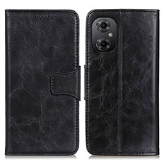 Handytasche Stand Schutzhülle Flip Leder Hülle M02L für Xiaomi Redmi Note 11R 5G Schwarz