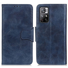 Handytasche Stand Schutzhülle Flip Leder Hülle M02L für Xiaomi Redmi Note 11S 5G Blau