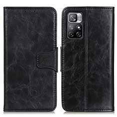 Handytasche Stand Schutzhülle Flip Leder Hülle M02L für Xiaomi Redmi Note 11S 5G Schwarz