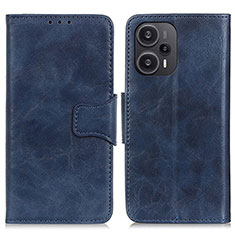 Handytasche Stand Schutzhülle Flip Leder Hülle M02L für Xiaomi Redmi Note 12 Turbo 5G Blau