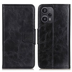 Handytasche Stand Schutzhülle Flip Leder Hülle M02L für Xiaomi Redmi Note 12 Turbo 5G Schwarz