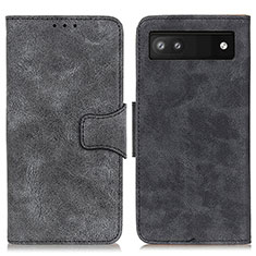 Handytasche Stand Schutzhülle Flip Leder Hülle M03L für Google Pixel 6a 5G Schwarz