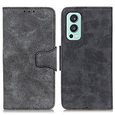 Handytasche Stand Schutzhülle Flip Leder Hülle M03L für OnePlus Nord 2 5G Schwarz