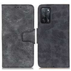 Handytasche Stand Schutzhülle Flip Leder Hülle M03L für Oppo A53s 5G Schwarz