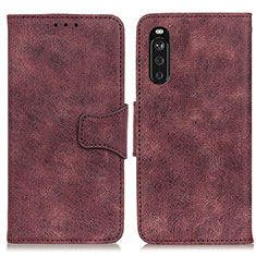 Handytasche Stand Schutzhülle Flip Leder Hülle M03L für Sony Xperia 10 III SO-52B Violett