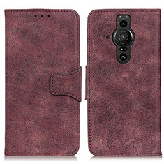 Handytasche Stand Schutzhülle Flip Leder Hülle M03L für Sony Xperia PRO-I Violett