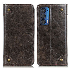 Handytasche Stand Schutzhülle Flip Leder Hülle M04L für Motorola Moto Edge (2021) 5G Bronze