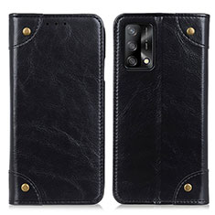 Handytasche Stand Schutzhülle Flip Leder Hülle M04L für Oppo A74 4G Schwarz