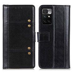 Handytasche Stand Schutzhülle Flip Leder Hülle M04L für Xiaomi Redmi 10 4G Schwarz